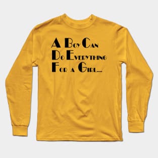 ABCDEFG- A Boy's Love. Long Sleeve T-Shirt